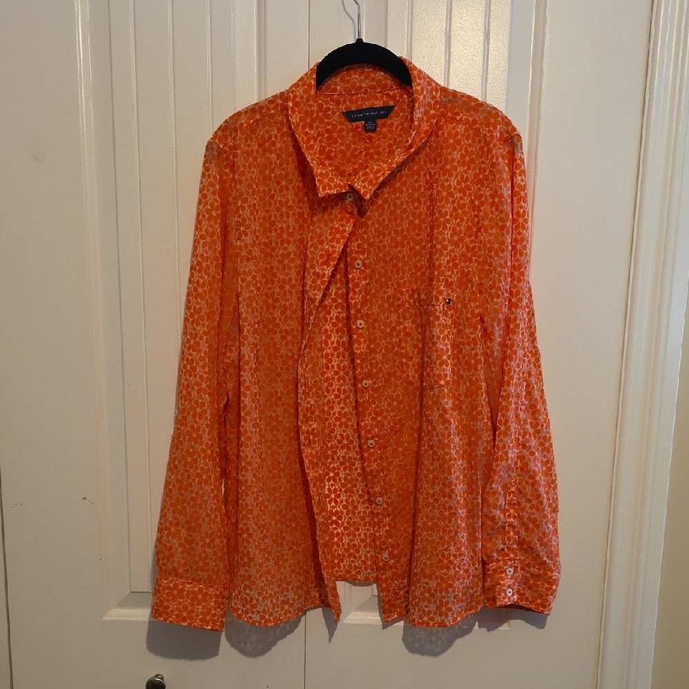 Tommy Hilfiger Orange Floral Shirt